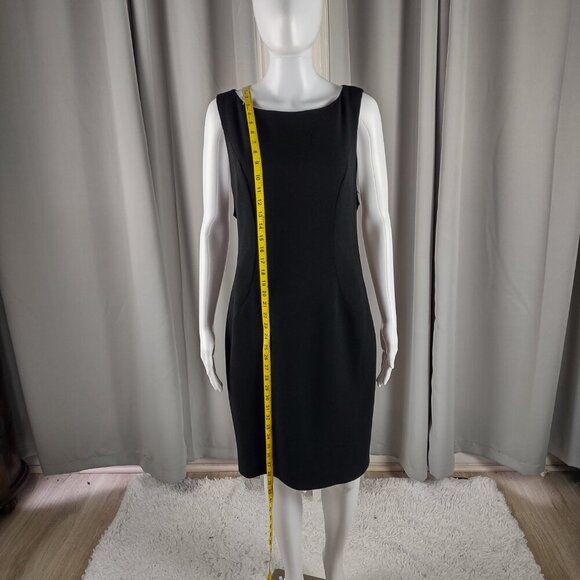 A.J. Bari Black Sleeveless Open Back Sheath Cocktail Dress Petite 10 - Picture 7 of 11